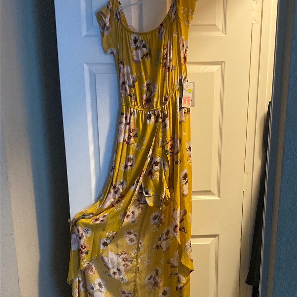 J for Justify Yellow Floral Dress
